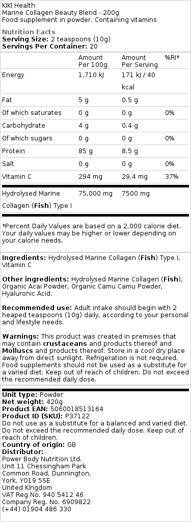 Marine Collagen Beauty Blend - 200g - Billede 2