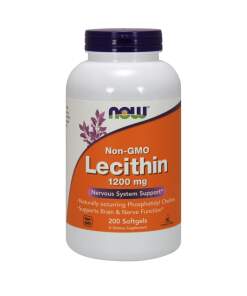 NOW Foods - Lecithin 1200mg Non-GMO - 200 softgels