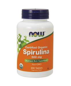 NOW Foods - Spirulina Organic 500mg - 200 tablets