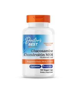 Doctor's Best - Glucosamin Chondroitin MSM + Hyaluronsyre - 150 kapsler