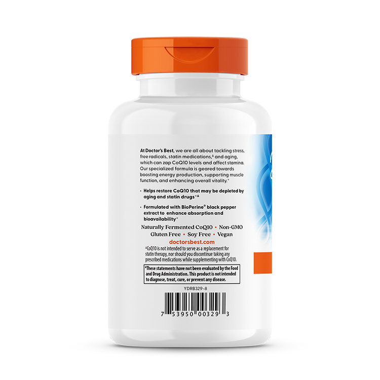 CoQ10 med høj absorption med BioPerine, 200mg - 180 kapsler - Billede 3