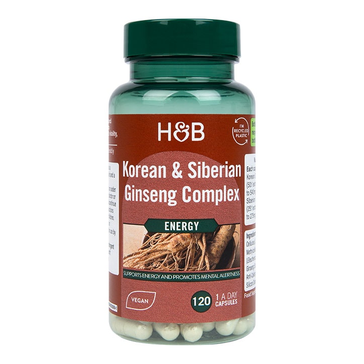 Holland & Barrett - Koreansk & Sibirisk Ginseng Complex - 120 kapsler