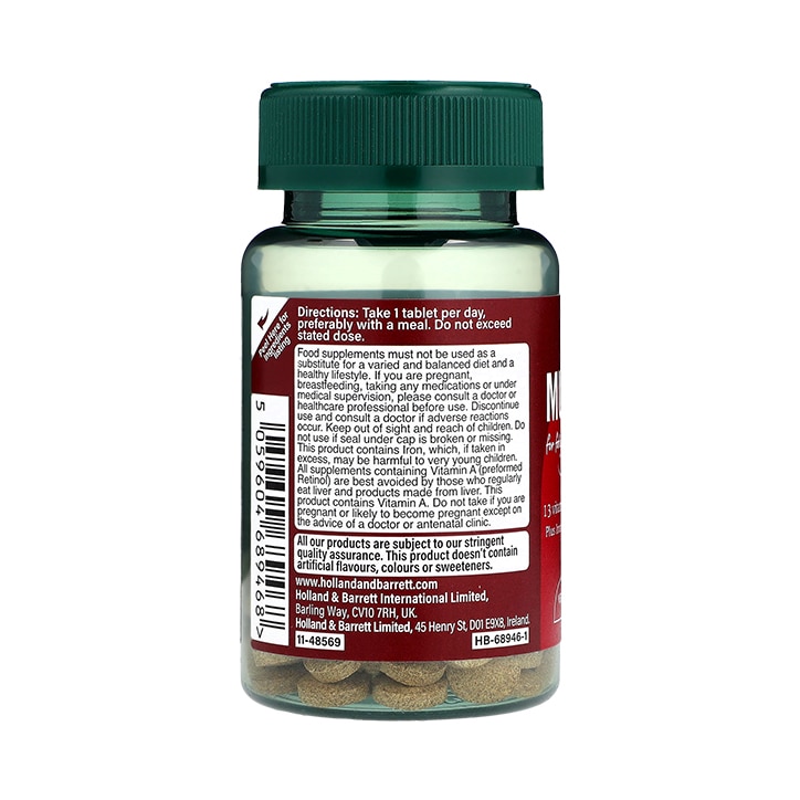Holland & Barrett - Multivitaminer og Jern - 60 tabletter (EAN 5059604689468) - Billede 3