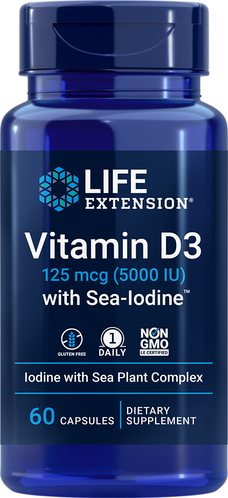 Life Extension - Vitamin D3 med hav-jod