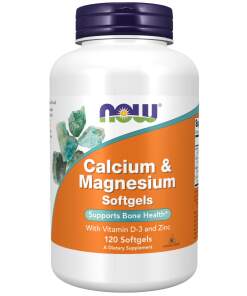 NOW Foods - Calcium & Magnesium med D-vitamin og Zink - 240 bløde kapsler