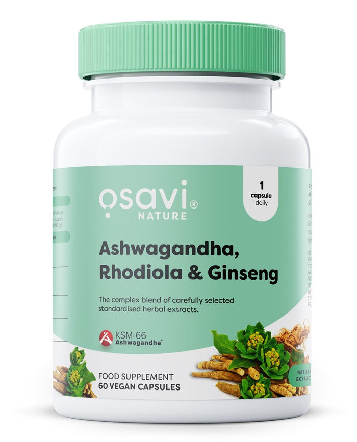 Ashwagandha + Rhodiola & Ginseng - 60 vegan caps