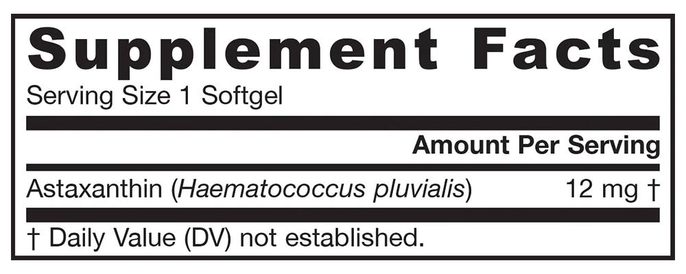 Astaxanthin – 12mg – 30 softgels - Image 2