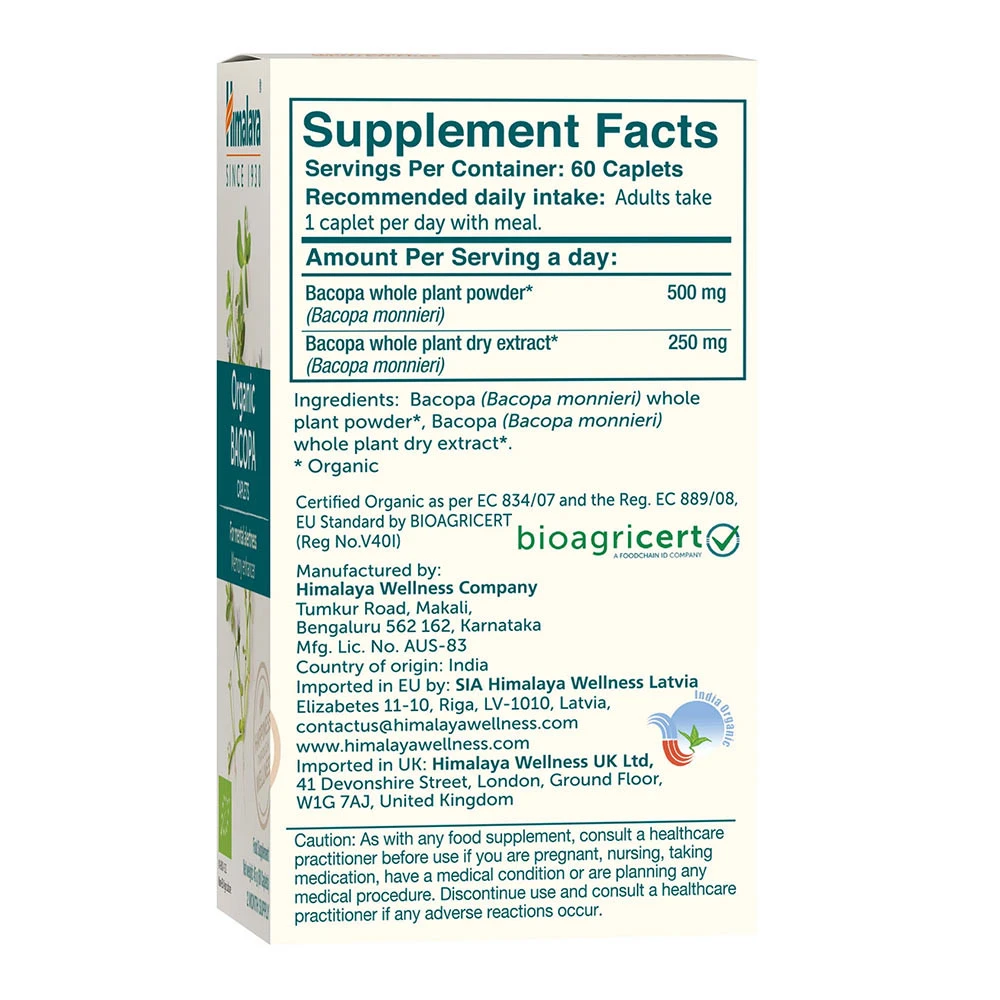 Økologisk Bacopa – 60 tablets - Image 2