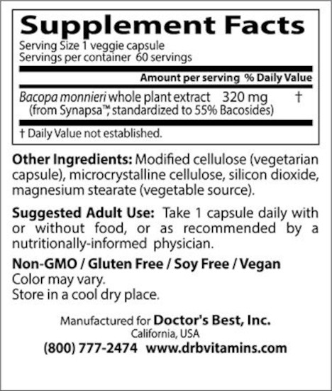 Synapsa – Bacopa Med – 60 vcaps - Image 7