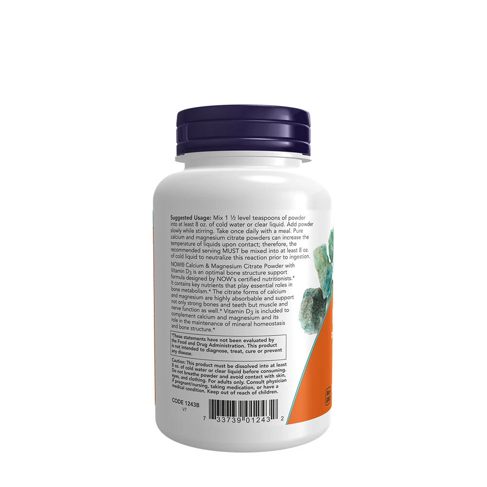 Calcium and Magnesium Citrate Powder with Vitamin D3 – 227g - Image 3