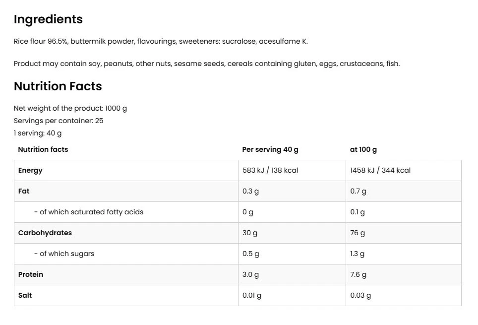 OstroVit – Cream of Rice, Kiks & Salted Caramel – 1000g - Image 4