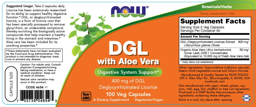 DGL – Aloe Vera – 100 vegetabilske kapsler - Image 2