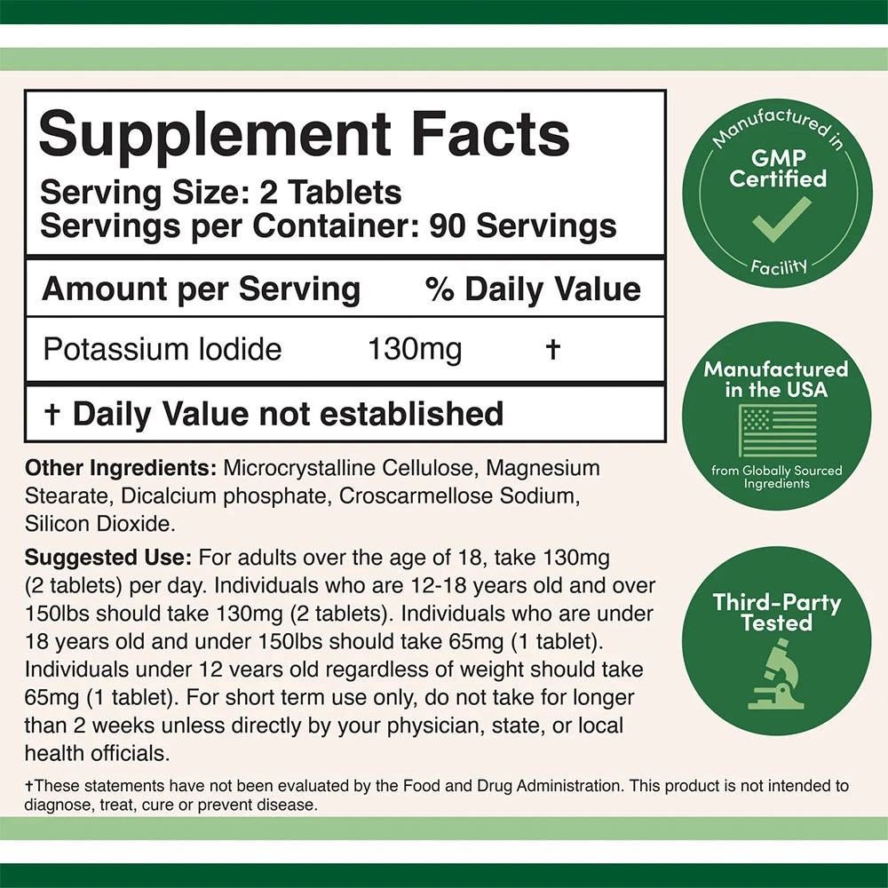 Double Wood Supplements – Kaliumiodid 180 tablets - Image 2