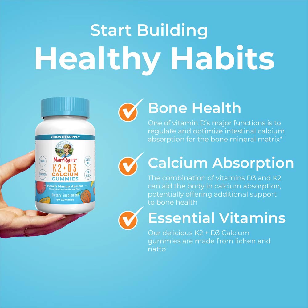 K2 + D3 Calcium Gummier – Peach, Mango & Apricot – 60 gummier - Image 5