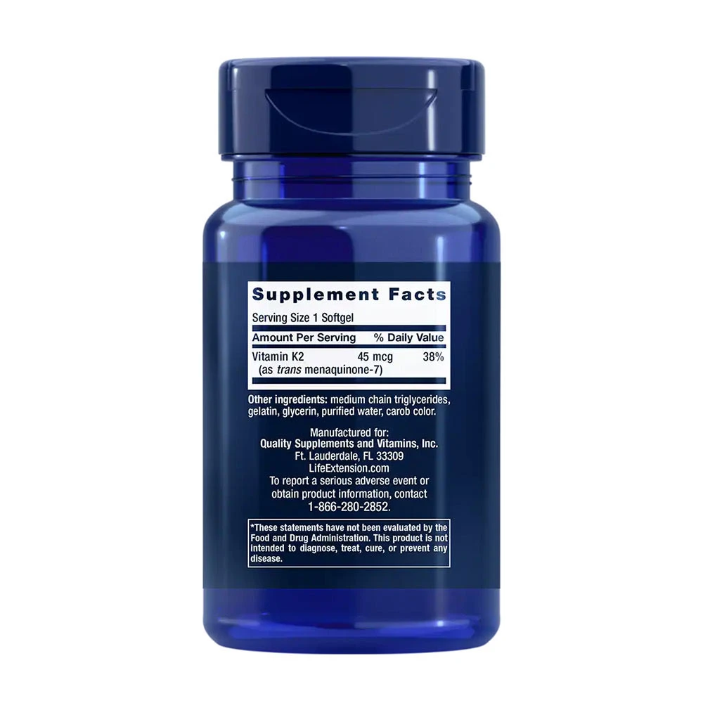 Lav Dosis K2-Vitamin (MK-7) – 45mcg – 90 softgels - Image 3