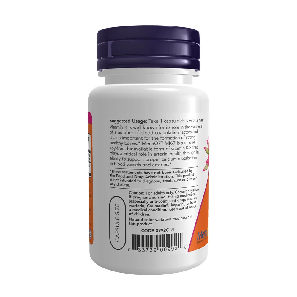 MK-7 Vitamin K2 – 100 mcg – 60 capsules - Image 3