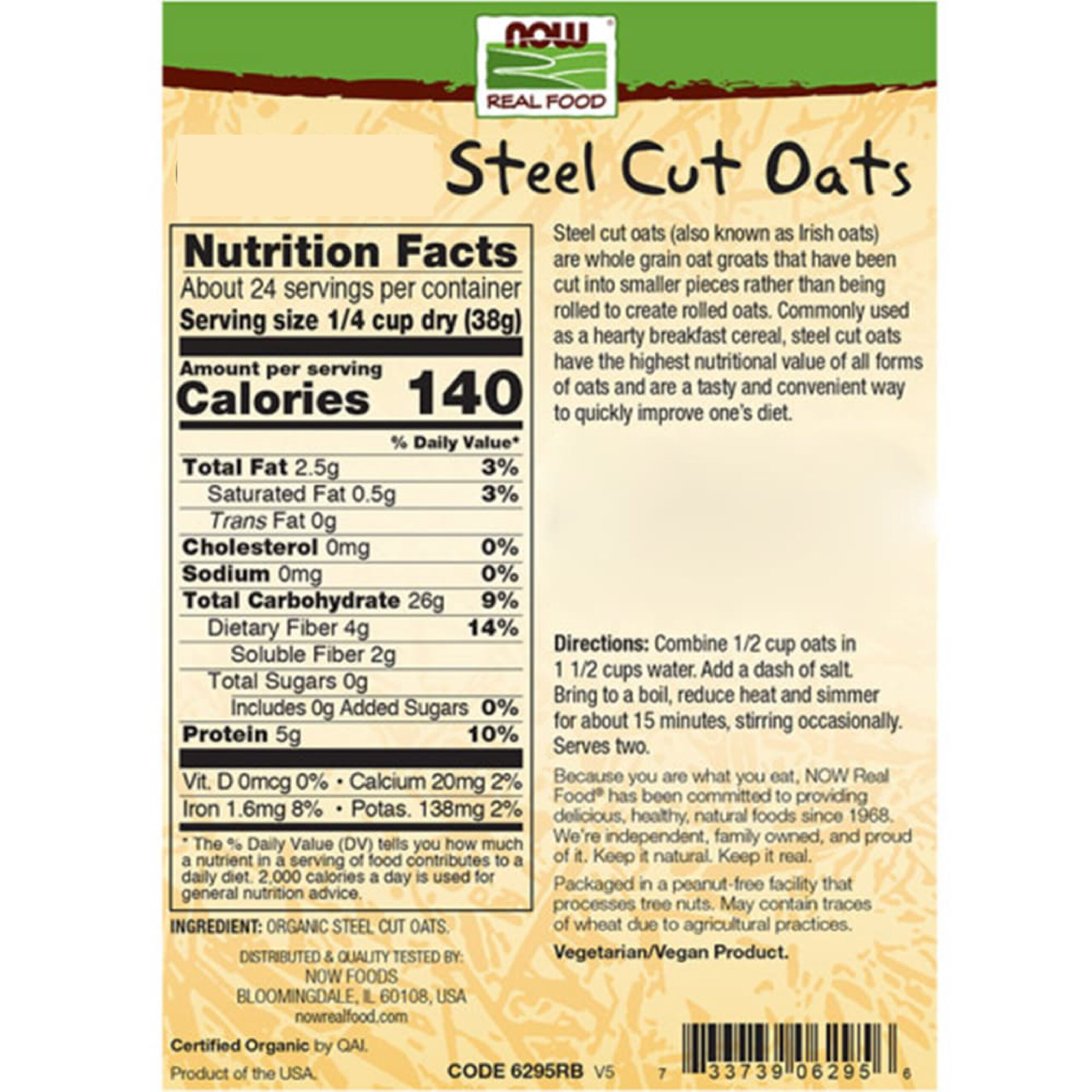 NOW Foods – Organic Steel-Cut Oatmeal – 2 lbs - Image 5