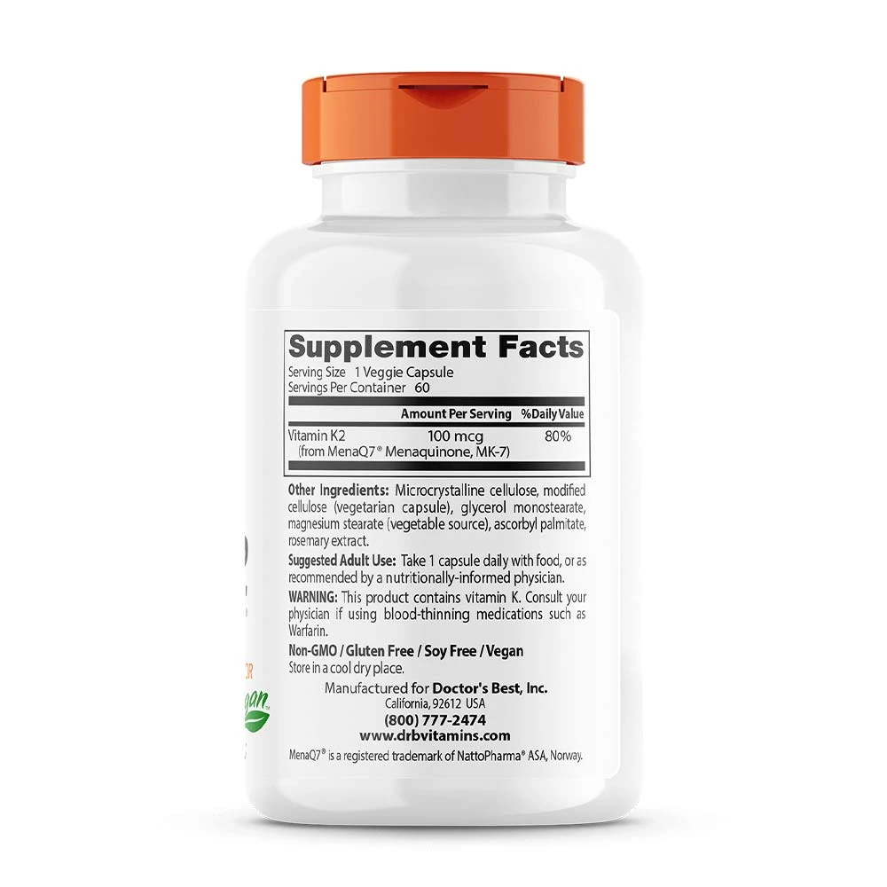 Naturligt K2 MK7 Vitamin with MenaQ7 – 100mcg – 60 capsules - Image 4