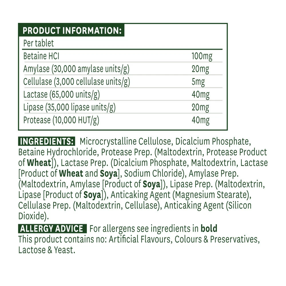 Natures Aid – Digestive Enzyme Complex – 60 tablets - Image 4