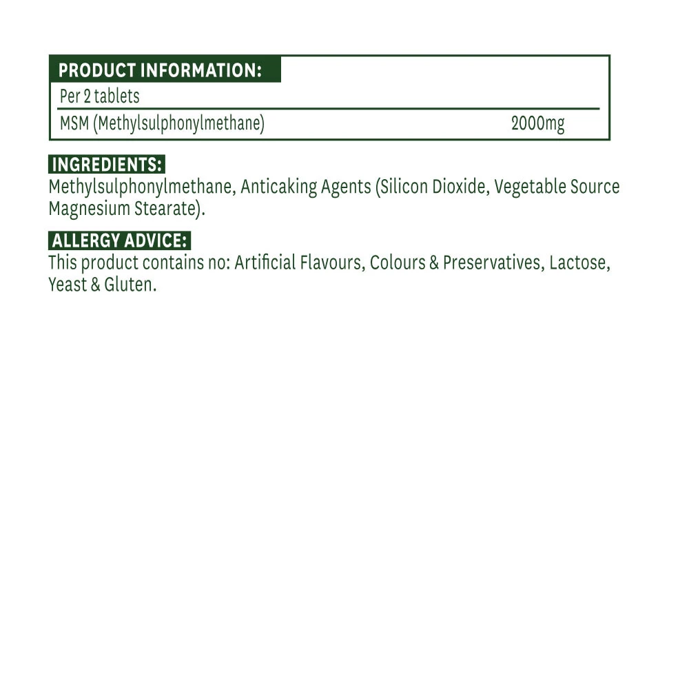 Natures Aid – MSM 1000 mg – 90 tablets - Image 4