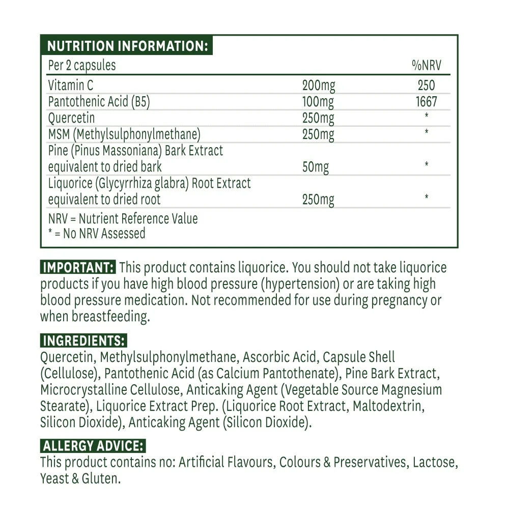 Natures Aid – Quercetin Formula – 90 capsules - Image 2