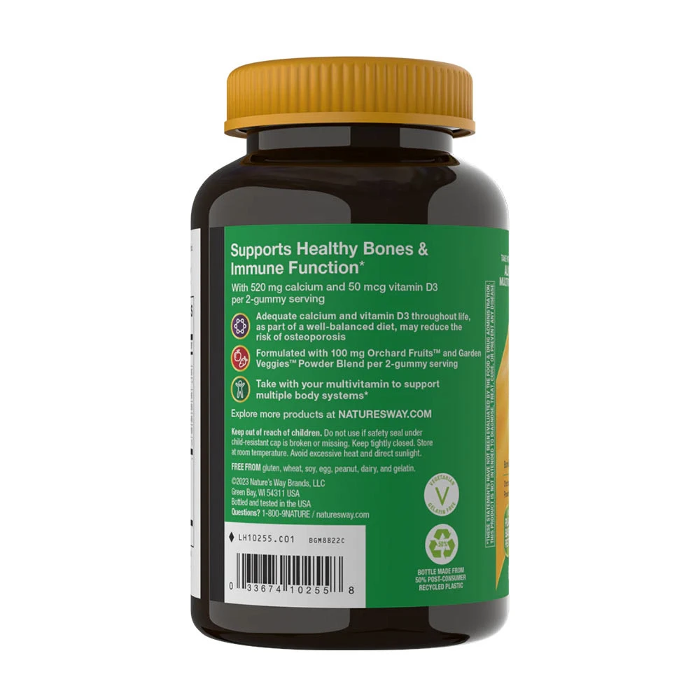 Nature's Way – Alive! Calcium + D3 Gummies – 60 stk - Image 3