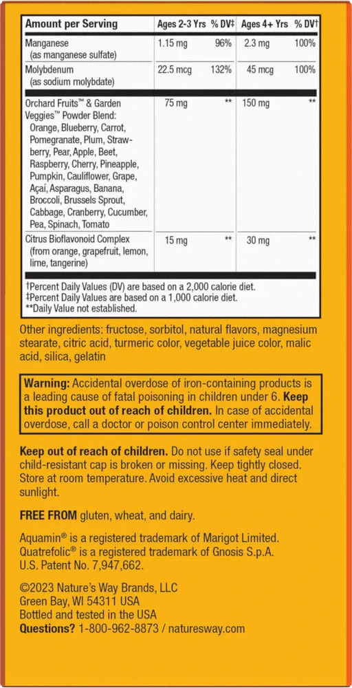 Nature's Way – Alive! Kids Tygge Multivitamin – 120 stk - Image 3