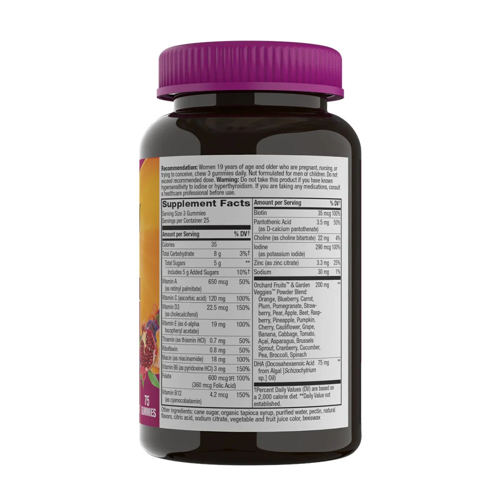 Nature's Way – Alive! Premium Prenatal Gummies, Strawberry Lemon – 75 pcs - Image 4