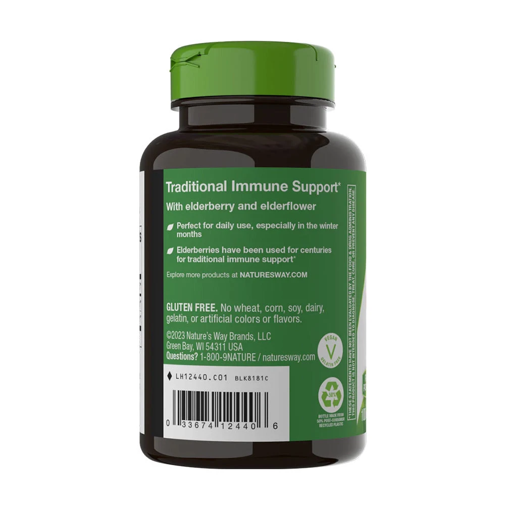 Nature's Way – Black Elderberry 100 Kapsler - Image 3