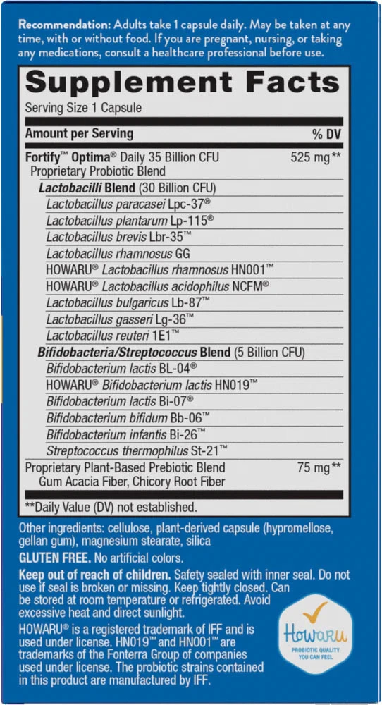 Nature's Way – Fortify Optima Probiotic & Prebiotic Formula – 35 Billion CFU – 60 Capsules - Image 2