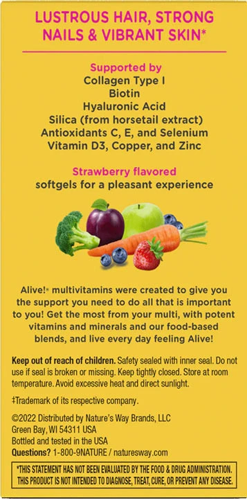 Natures Way – Hair Skin & Nail – 60 Softgels - Image 5