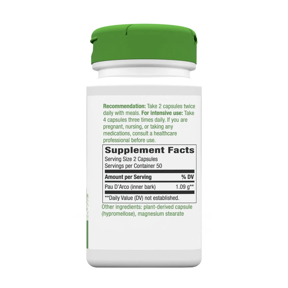Natures Way – Pau d'Arco Indre Bark – 180 capsules - Image 4