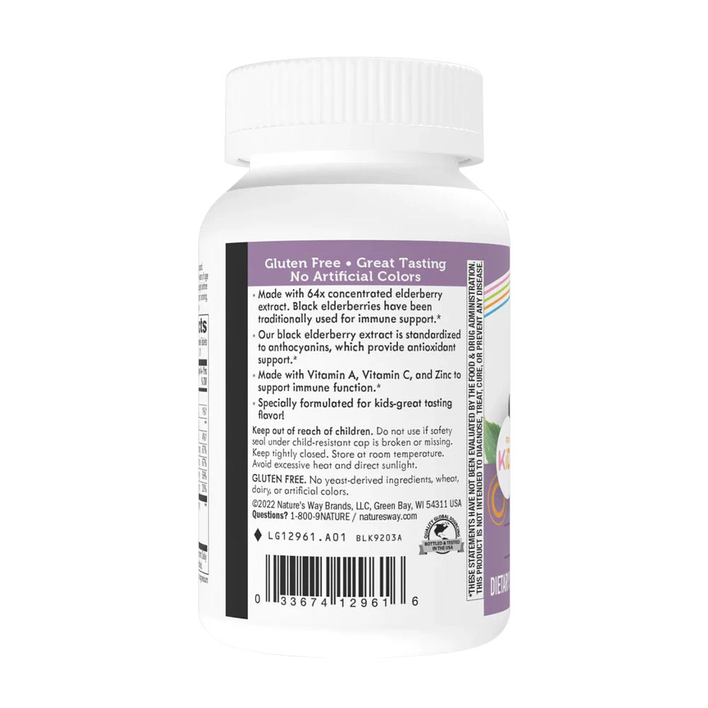 Nature's Way – Sambucus Kids Immune Tyggetabletter – 40 stk - Image 5