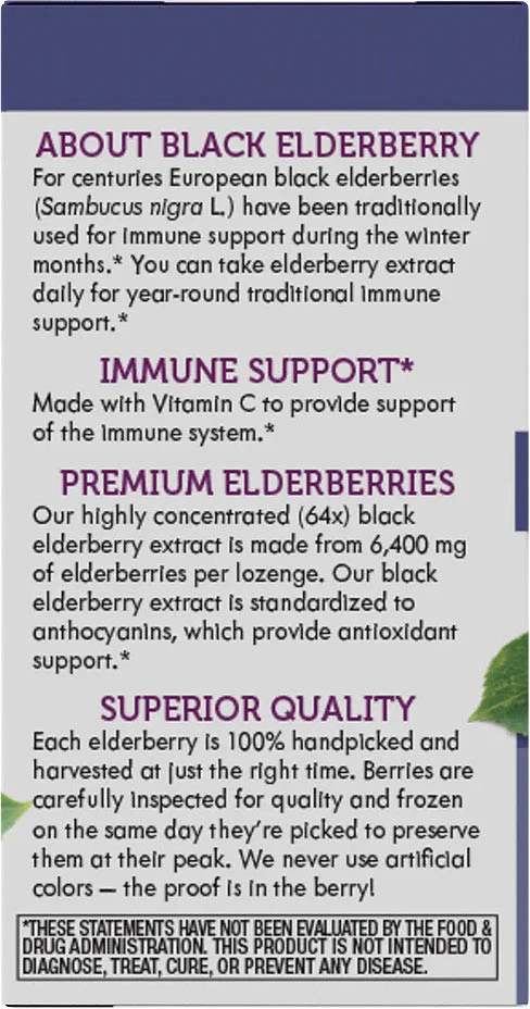 Nature's Way – Sambucus Original Pastiller med Hybenbær – 30 stk - Image 3