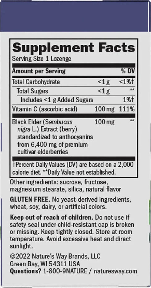 Nature's Way – Sambucus Original Pastiller med Hybenbær – 30 stk - Image 4