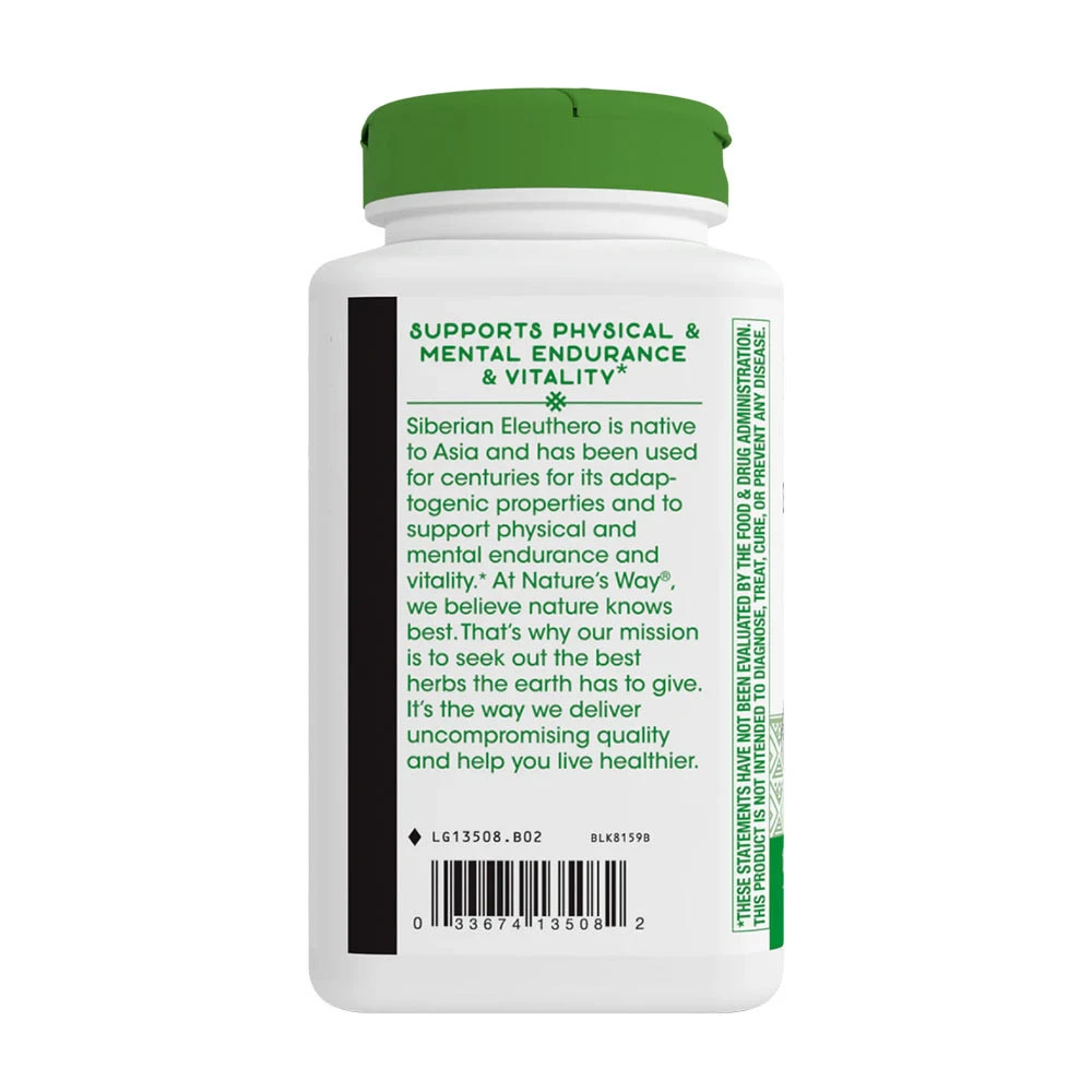 Natures Way – Siberian Eleuthero – 180 capsules - Image 6