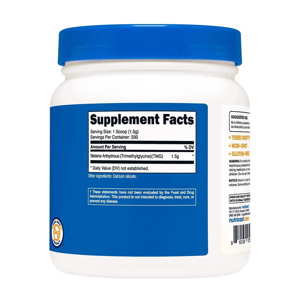 Nutricost – Betain Anhydrous (TMG) Pulver – 500 g - Image 4