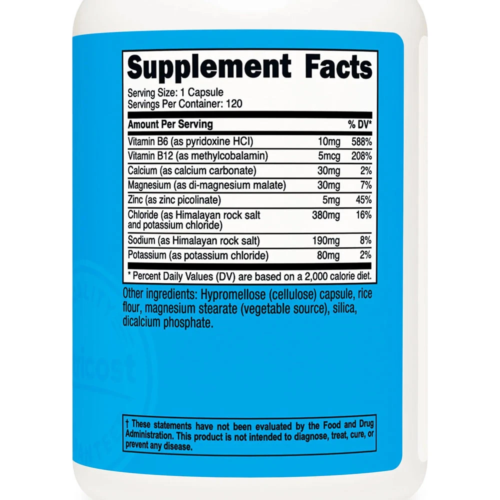 Nutricost – Electrolyte Complex 900 mg – 120 capsules - Image 2