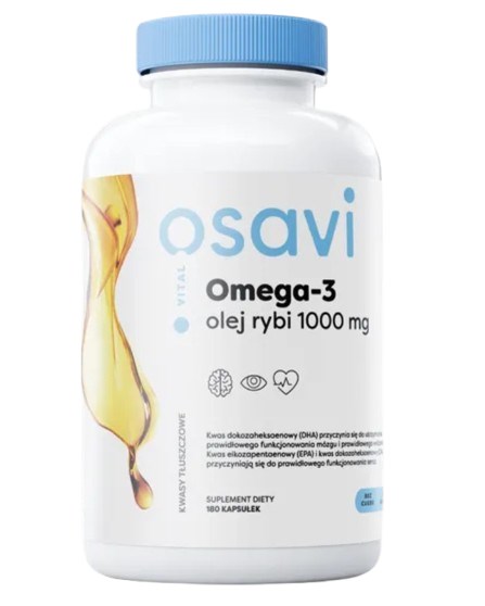 OSAVI Omega-3 Fish Oil Molecularly Distilled 1000 mg lemon flavour (180 softgels)