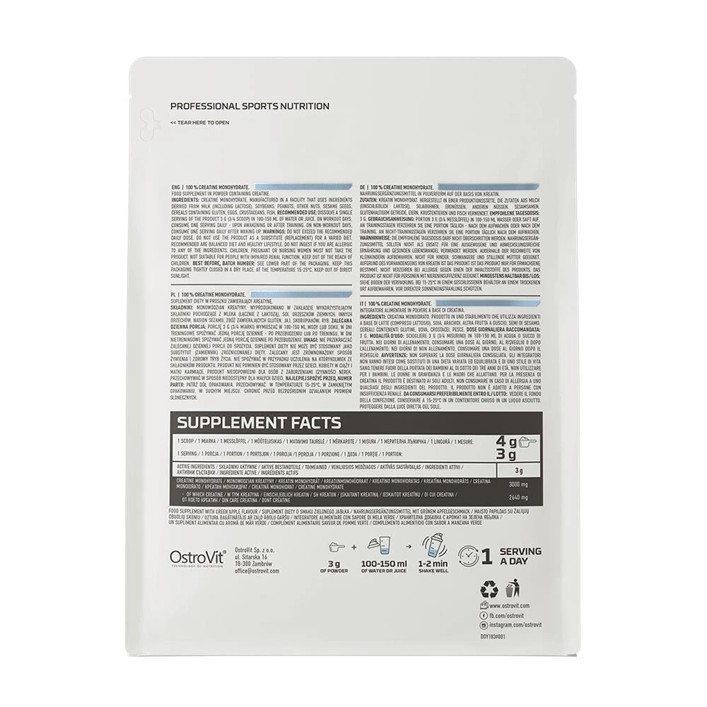 Ostrovit – Creatine Monohydrate Natural – 500 g - Image 4