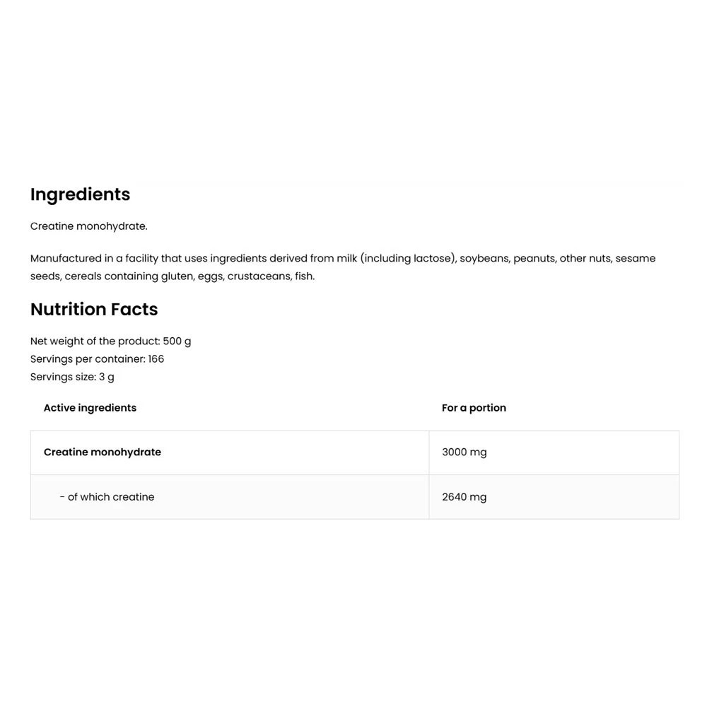 Ostrovit – Creatine Monohydrate Natural – 500 g - Image 5