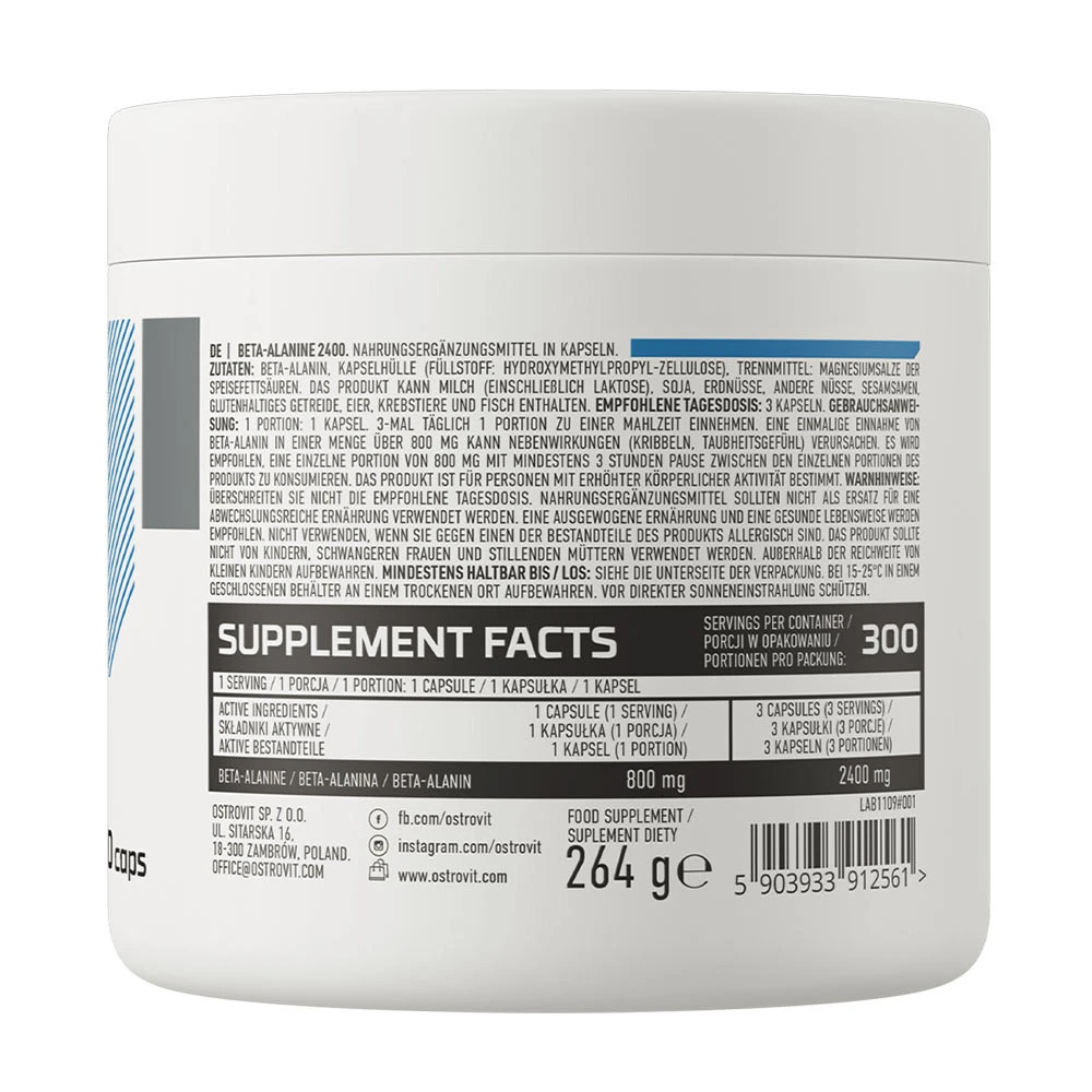 Ostrovit – Beta-Alanine – 300 kapsler - Image 4