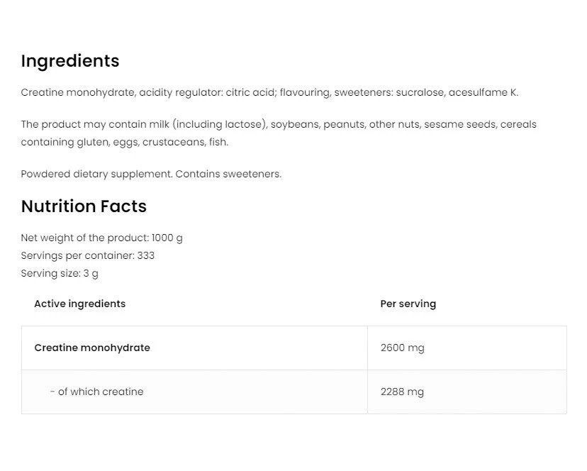Ostrovit – Creatine Monohydrate Cola – 1000 g - Image 4