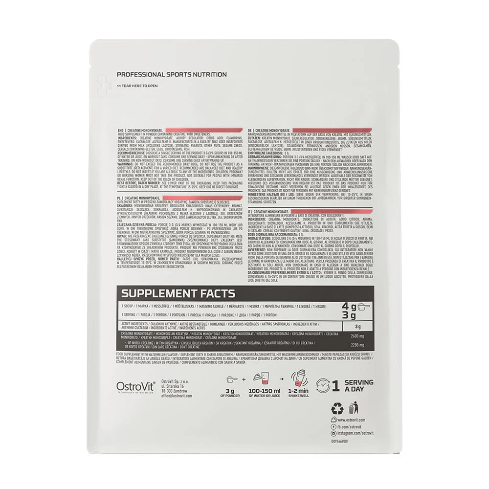 Ostrovit – Creatine Monohydrate Watermelon – 300 g - Image 4