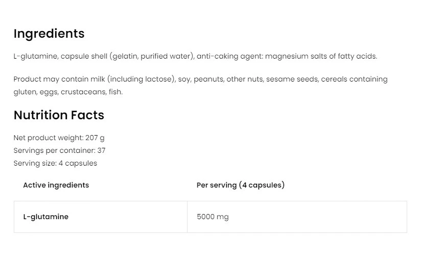 Ostrovit – Glutamin 5000 mg – 150 capsules - Image 2