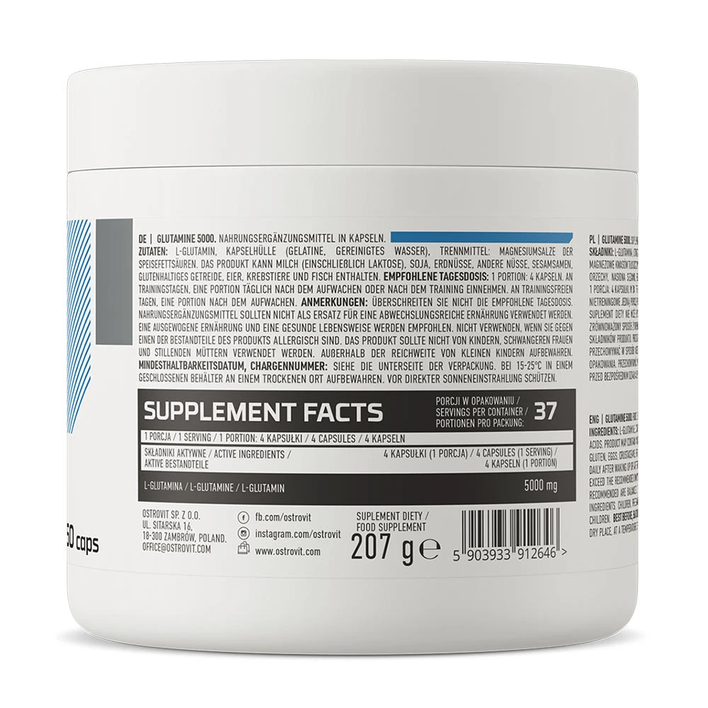 Ostrovit – Glutamin 5000 mg – 150 capsules - Image 6