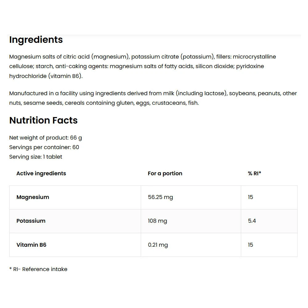 OstroVit – Magnez MAX Skurcz – 60 tablets - Image 2
