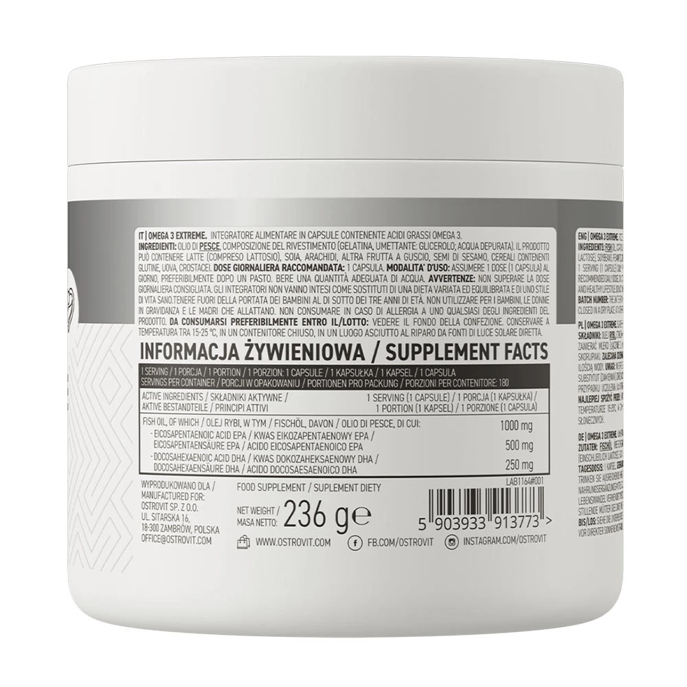 OstroVit – Omega 3 Extreme – 180 capsules - Image 4