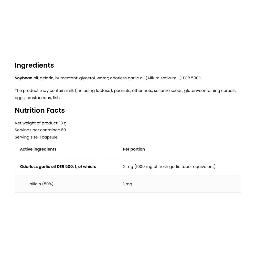 Ostrovit – Pharma Garlic – 60 Softgels - Image 2