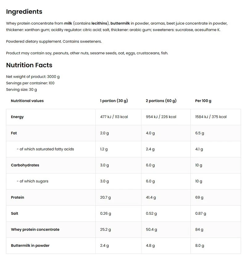 Ostrovit – WHEYlicious Strawberry Waffle – 3 kg - Image 4